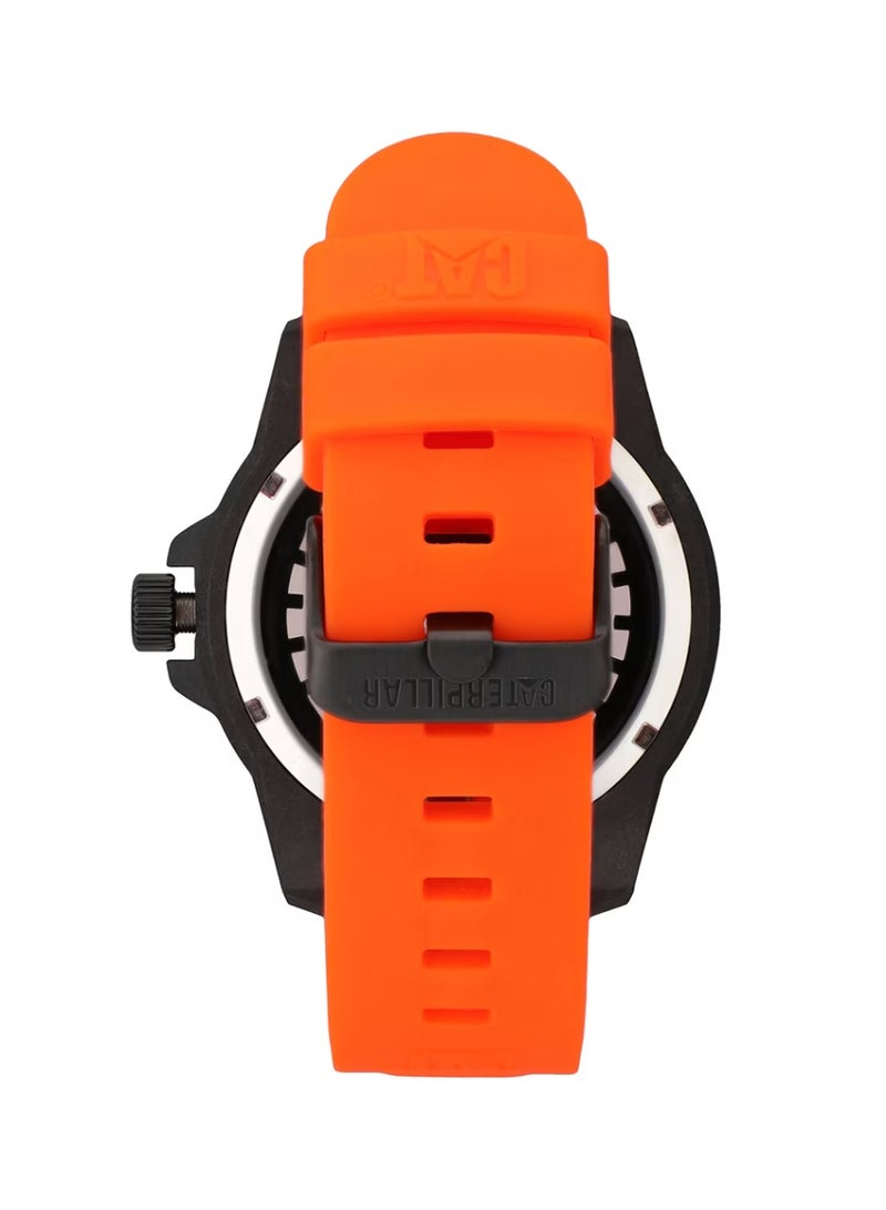 Caterpillar Special Ops Karbon 4 K4.121.28.838 Orange Strap Black Bezel Orange Dial Watch - Image 3